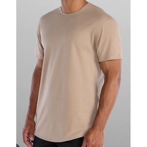 BYLT Drop-Cut Basics Shirt Sleeve T-Shirt Men's Large Tan